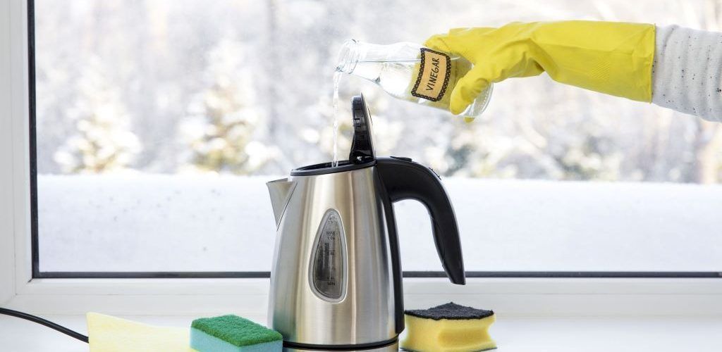 How do you clean the inside of an electric kettle