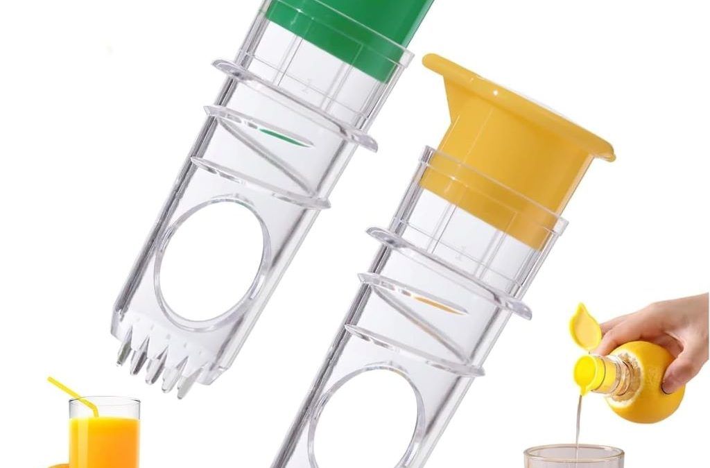 Compact citrus press 2-in-1 lemon and lime squeezer – 2025 screw-top juicer set