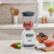 BLACK+DECKER 750W Blender with 56oz PerfectPour jar and stainless steel blades on a kitchen counter.
