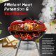Compact Gas One charcoal grill with dual vents and locking lid, perfect for tailgating or small-space barbecues.