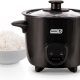 DASH Mini Rice Cooker in black with removable nonstick pot and keep-warm feature