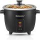 Elite Gourmet ERC003B 6-cup electric rice cooker in black with keep-warm function