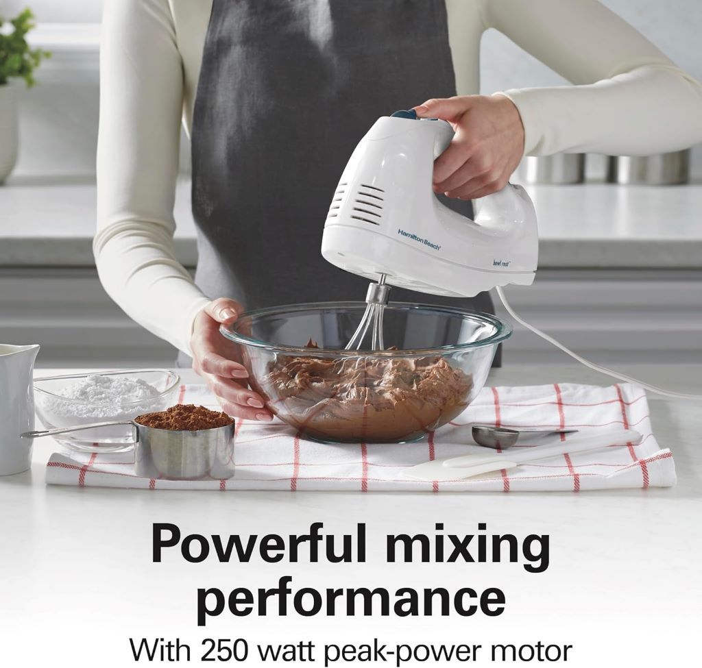 Hamilton Beach 6-speed electric hand mixer with whisk and beaters