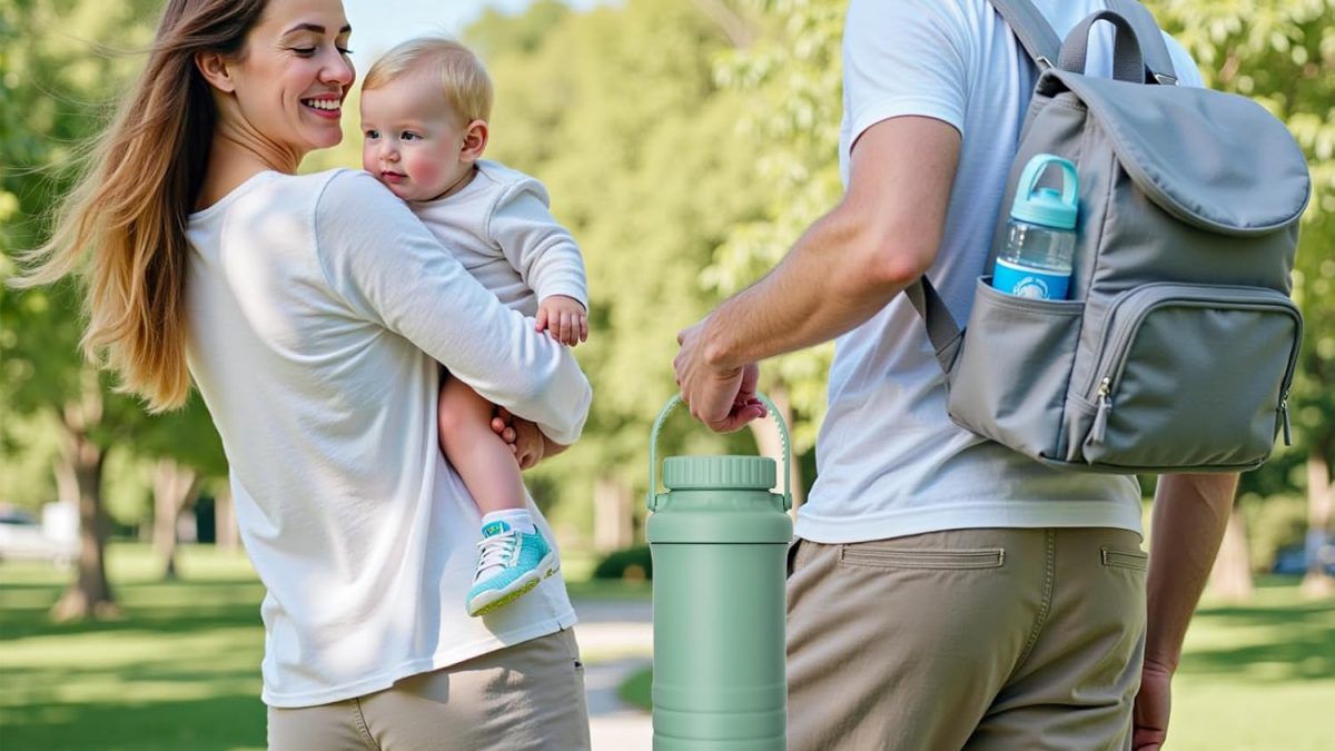 IHOLYLIVE 22oz Portable Breast Milk Cooler bottle designed for outdoor travel