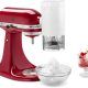 KitchenAid Shave Ice Attachment KSMSIA in white, showing 4 ice molds ready for making shaved ice.