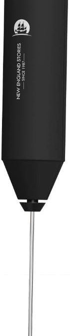 New England Stories mini handheld milk frother with stainless steel whisk for coffee, lattes, and cappuccinos.