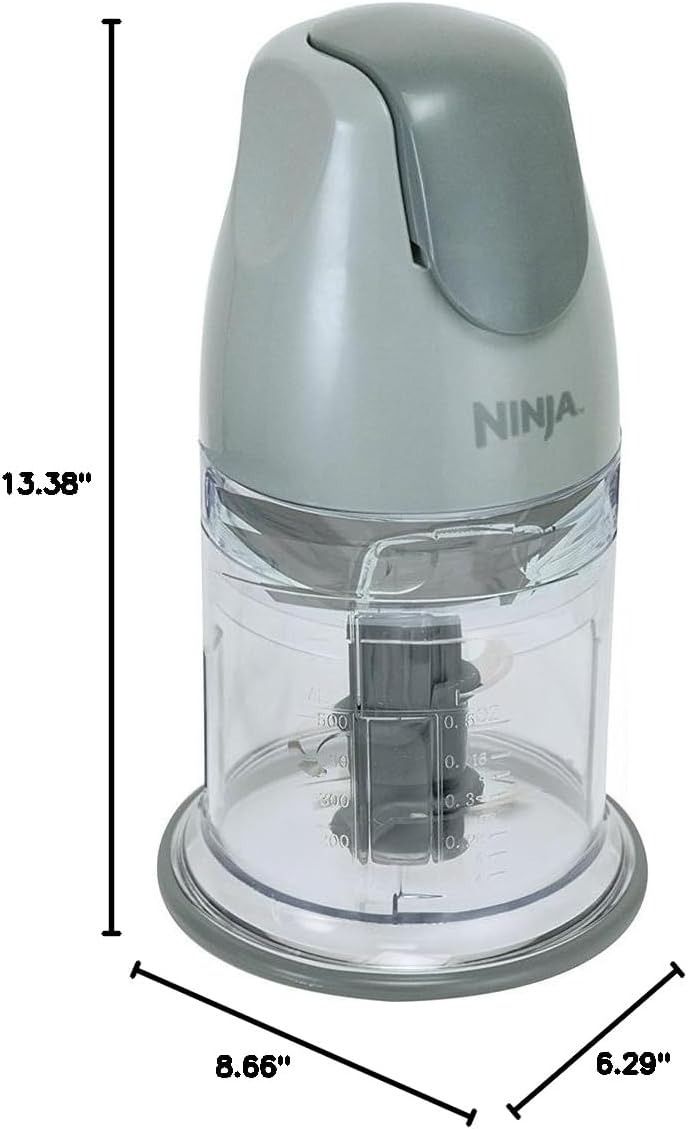 Compact and versatile Ninja QB900B Master Prep in grey, ideal for chopping, blending, and frozen drinks.
