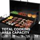 Side view of the Royal Gourmet 30″ charcoal grill with offset smoker, showing spacious grilling surface and sturdy steel frame.