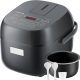 Toshiba 3-cup rice cooker with LCD display and 8 cooking functions