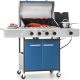 Captiva Designs 4-burner gas grill with side burner for outdoor patio and backyard BBQ cooking