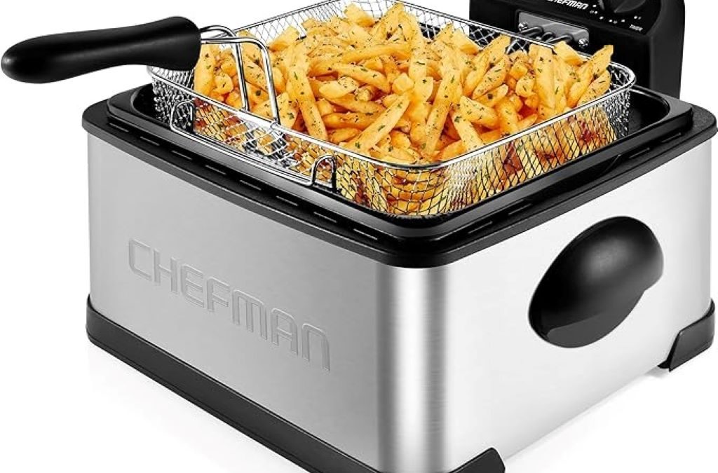 Adjustable temperature and timer on Chefman 4.5L deep fryer