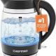 Chefman 1.8L electric kettle with borosilicate glass and stainless steel filter