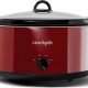 Crock-Pot Express 8-Quart red slow cooker on kitchen counter