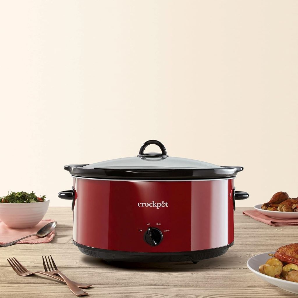Family-sized Crock-Pot Express 8-Quart in bold red design