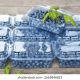 Fresh blueberries in clear plastic pint container showing typical grocery store packaging