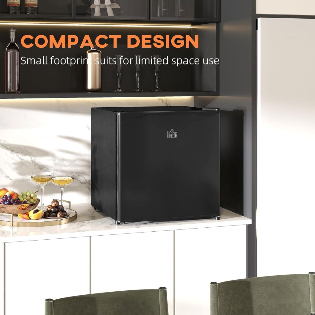 Mini countertop freezer with removable shelves for home, dorm, or office
