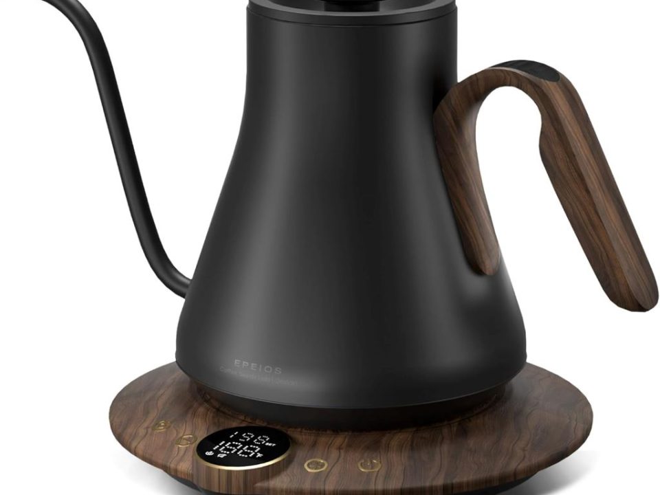 INTASTING gooseneck electric kettle with precise temperature control for coffee and tea