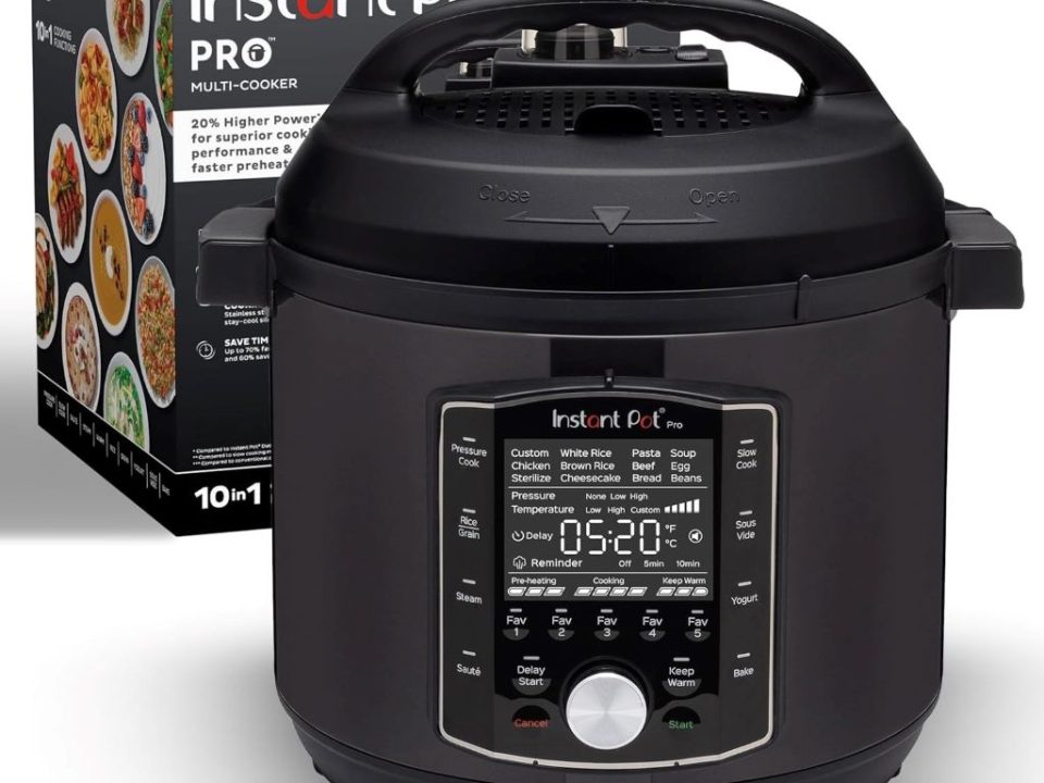 Instant Pot Pro 8QT 10-in-1 multi-cooker with pressure, slow cook, and sous vide functions