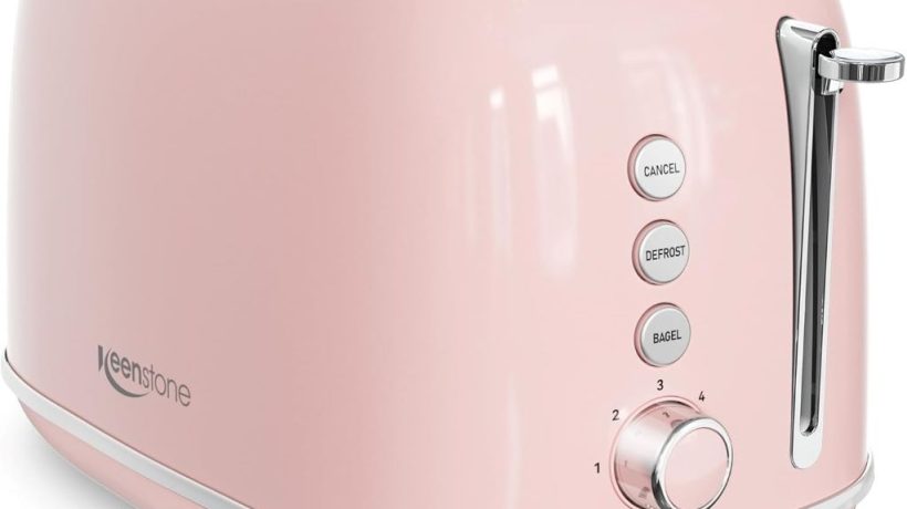 Keenstone 2-Slice Retro Pink Toaster – Stylish And Functional