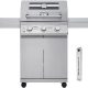 Monument Grills 3-Burner stainless steel propane BBQ grill with smoker box and cabinet design