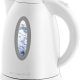 OVENTE 1.7L electric kettle in white with water level gauge and handle