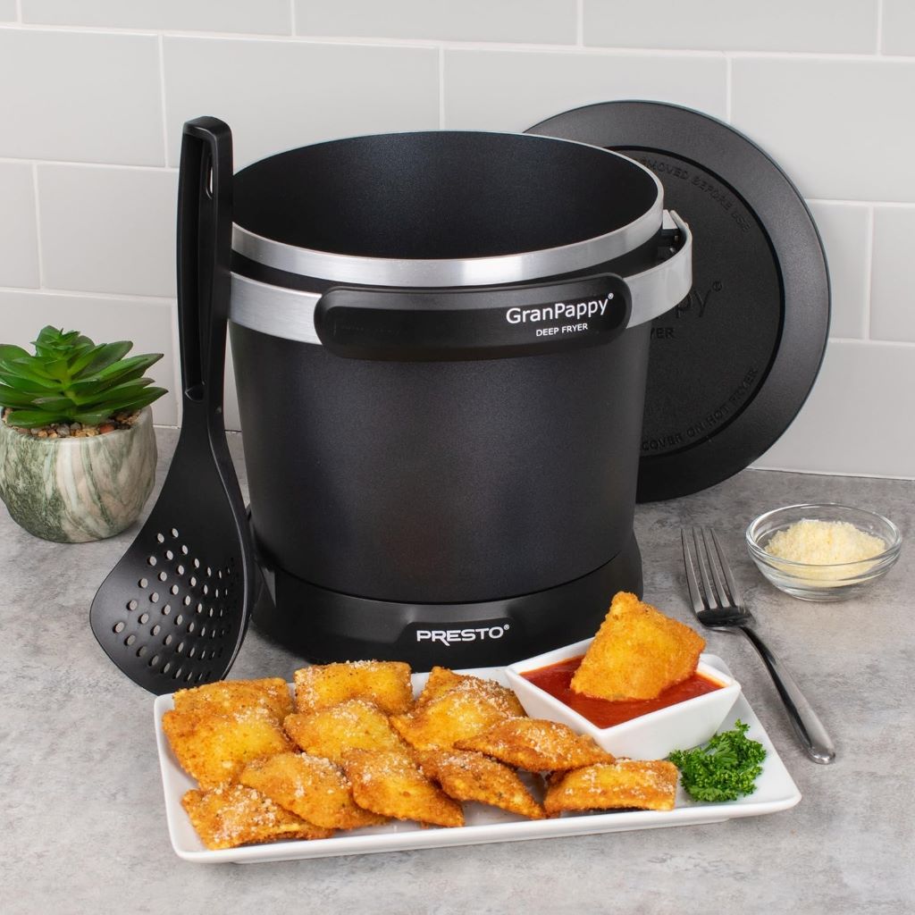 Close-up of Presto 8-Qt Multi-Cooker showing large capacity and versatile design