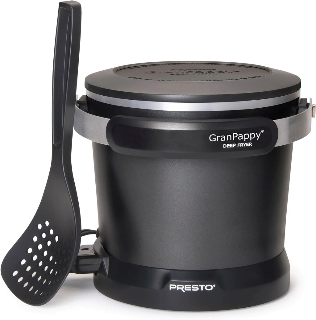 Presto 8-Quart Multi-Cooker used for frying and steaming in home kitchen