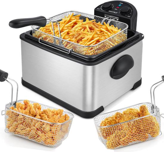 Secura Triple Basket Electric Deep Fryer