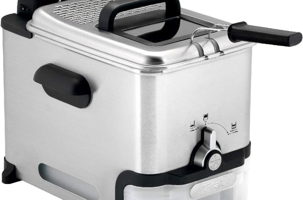 T-fal 3.5L stainless steel electric deep fryer with basket and lid