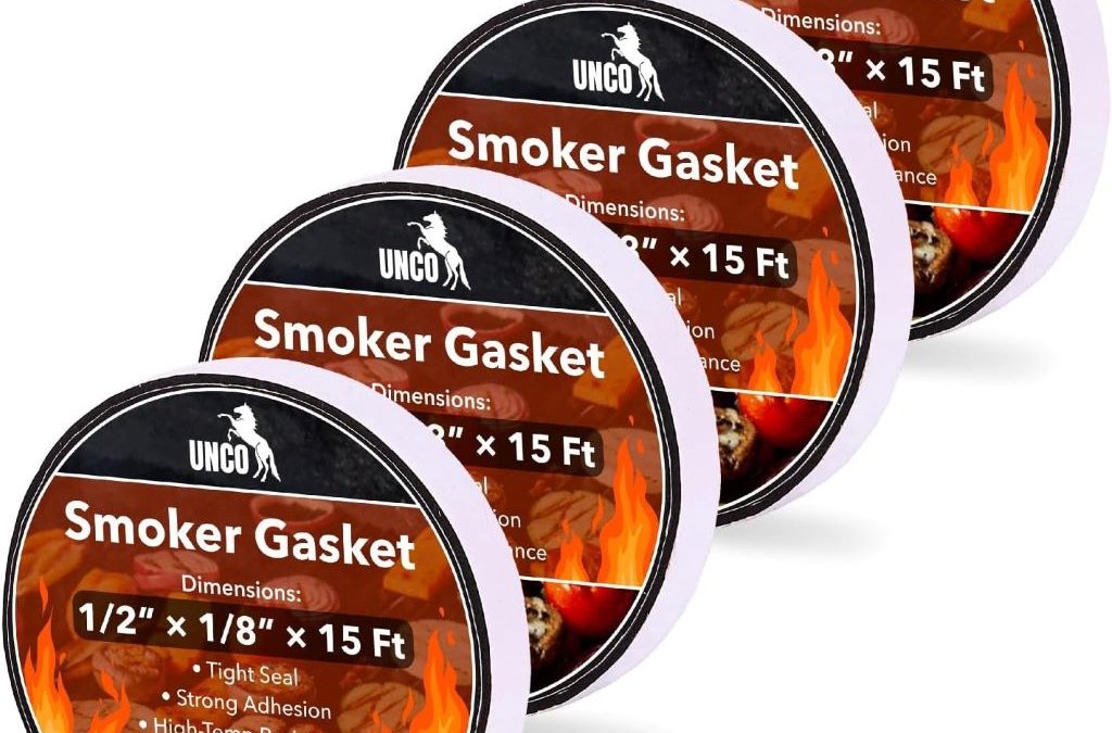 UNCO 4-pack smoker grill gasket, 15 ft, high-temp and heat-resistant