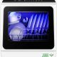 EUHOMY portable countertop dishwasher on kitchen counter with open door and clean dishes inside