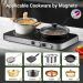 Compact and powerful AMZCHEF induction stove with 9 power levels and 99-minute timer.