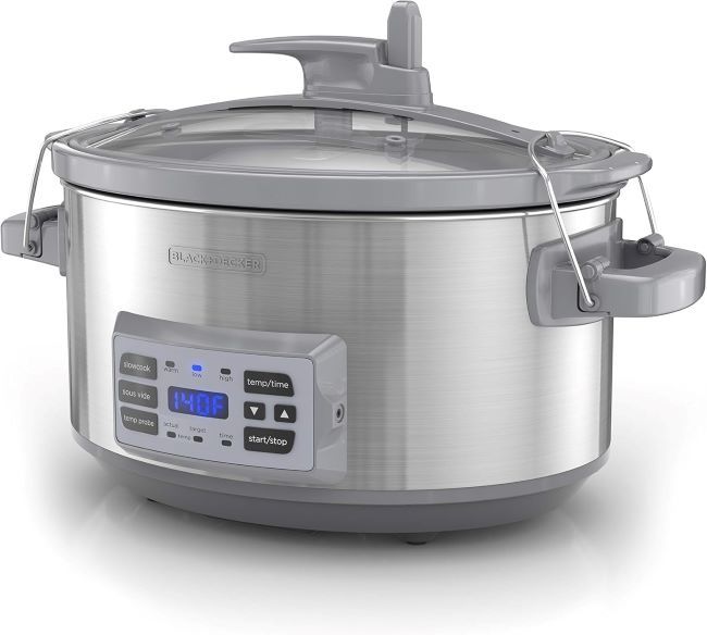 BLACK+DECKER 7-Quart Digital Slow Cooker with temperature probe and sous-vide feature