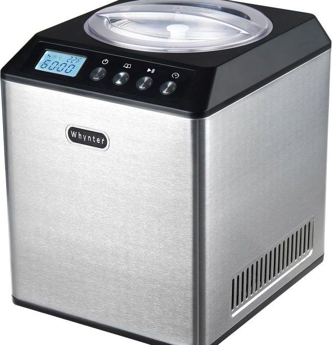 Whynter ICM-201SB stainless steel ice cream maker with digital LCD display and timer