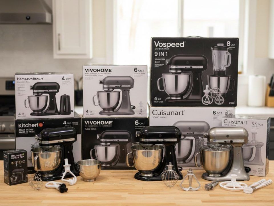 Best kitchen stand mixers comparison showing power levels, bowl capacities, and overall value for home baking and cooking.