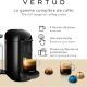 Ink black Nespresso Vertuo Plus by Breville brewing coffee and espresso