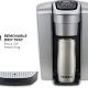 Brushed silver Keurig K-Elite with 8-12oz brew size options and customizable coffee