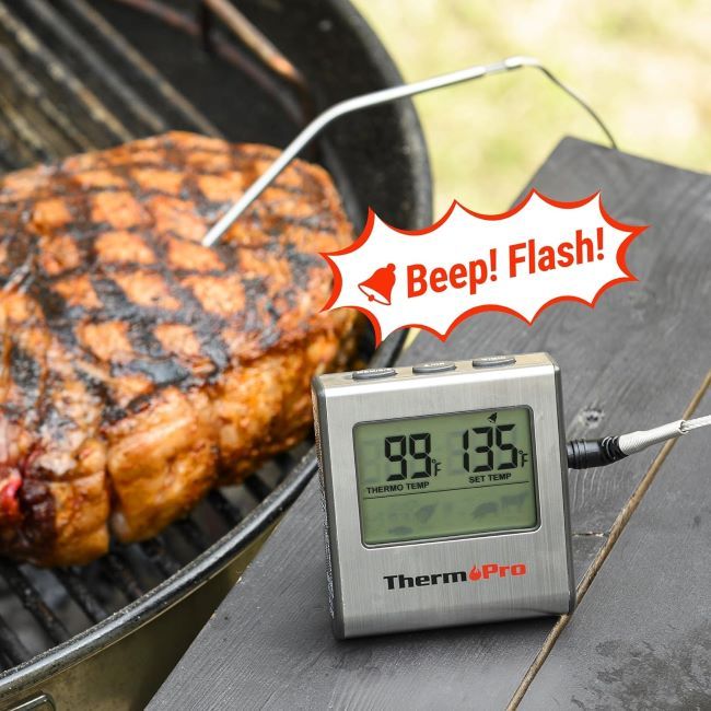 Accurate ThermoPro TP16 thermometer for grilling, smoking, and kitchen use