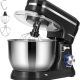 VIVOHOME 4.75 Quart Stand Mixer in black with beater, dough hook, and wire whip attachments