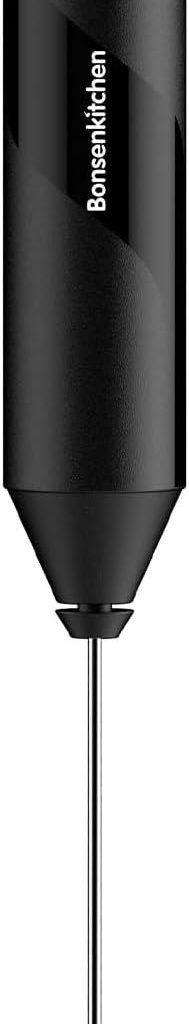 Bonsenkitchen battery-operated milk frother wand for quick and smooth drink mixing at home