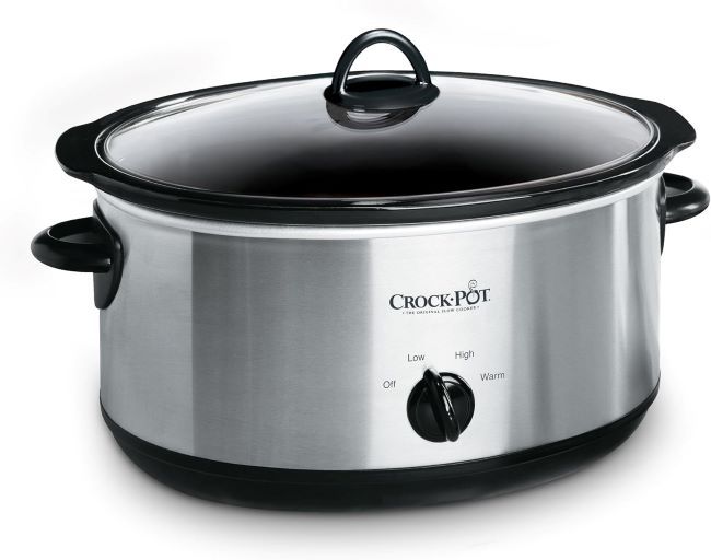 Crock-Pot 7 Quart Oval Manual Slow Cooker stainless steel – large family slow cooker with spacious oval design for soups, stews, and roasts.