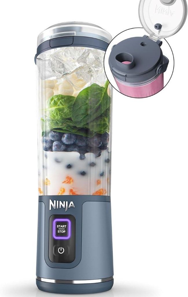 Ninja BC151NV Blast Portable Blender – cordless personal blender with 18 oz cup, USB-C rechargeable for shakes and smoothies on the go.