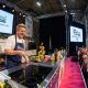 Celebrity chef cooking live on the Big Kitchen stage at BBC Good Food Show Winter 2026 NEC Birmingham