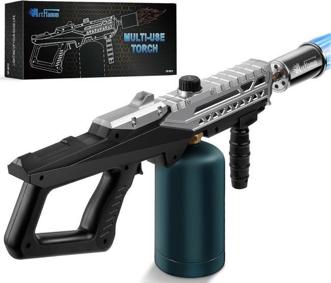 ARTFLAMM propane grill torch with adjustable flame for BBQ and charcoal lighting