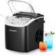 EUHOMY countertop ice maker producing fresh ice cubes on a Florida kitchen countertop