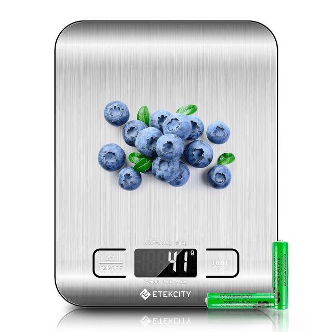Etekcity digital food kitchen scale with stainless steel platform for precise cooking and baking measurements