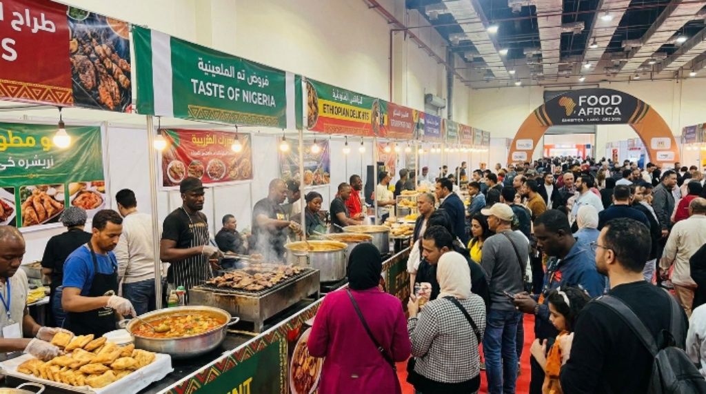 African street food stalls at Food Africa exhibition Cairo December 2026