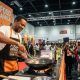 Celebrity chef cooking live on stage at Food Africa Live Cooking Show 2026