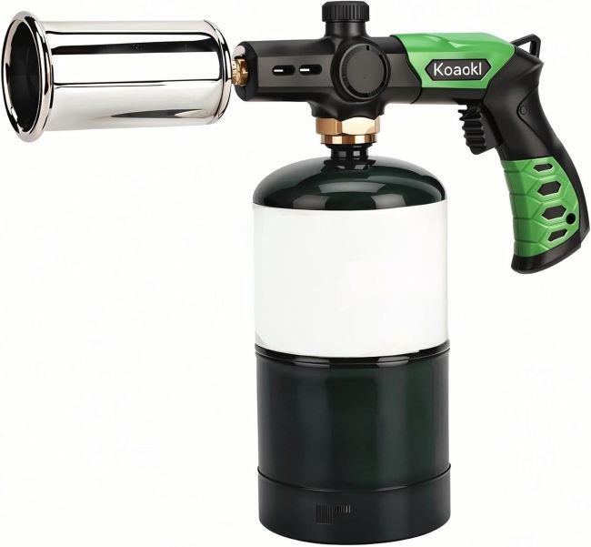 KOACKL propane torch head with igniter for BBQ grilling and campfire lighting