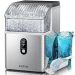 Kismile countertop ice maker filling the ice basket with nugget ice for home, office, and parties in Utah